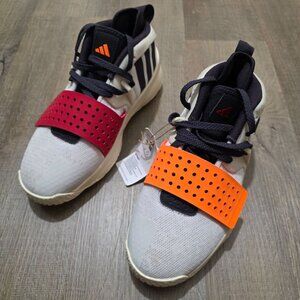 adidas Dame 8 Extply Basketball Shoes IF1507 White Black Orange Men Size 6